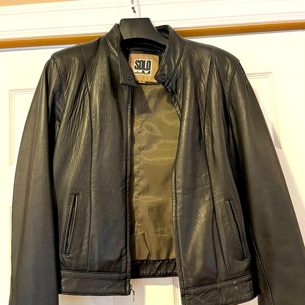 Faux leather jacket, M